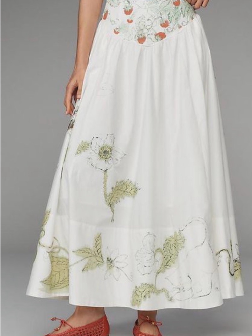 Swan Gossip X for Anthropologie Basque-Waist Maxi Skirt - 14 - Picture 6 of 15